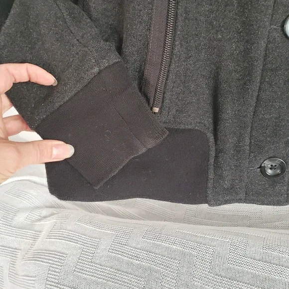 MEC Boiled Wool Hoodie Sweater Jacket Dark Grey Size Small - Picture 4 of 7